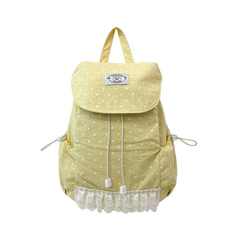 Schoolbag 1011 New Niche Trendy Polka Dot Lightweight Backpack Backpack Versatile Casual Backpack for Commuters and Students
