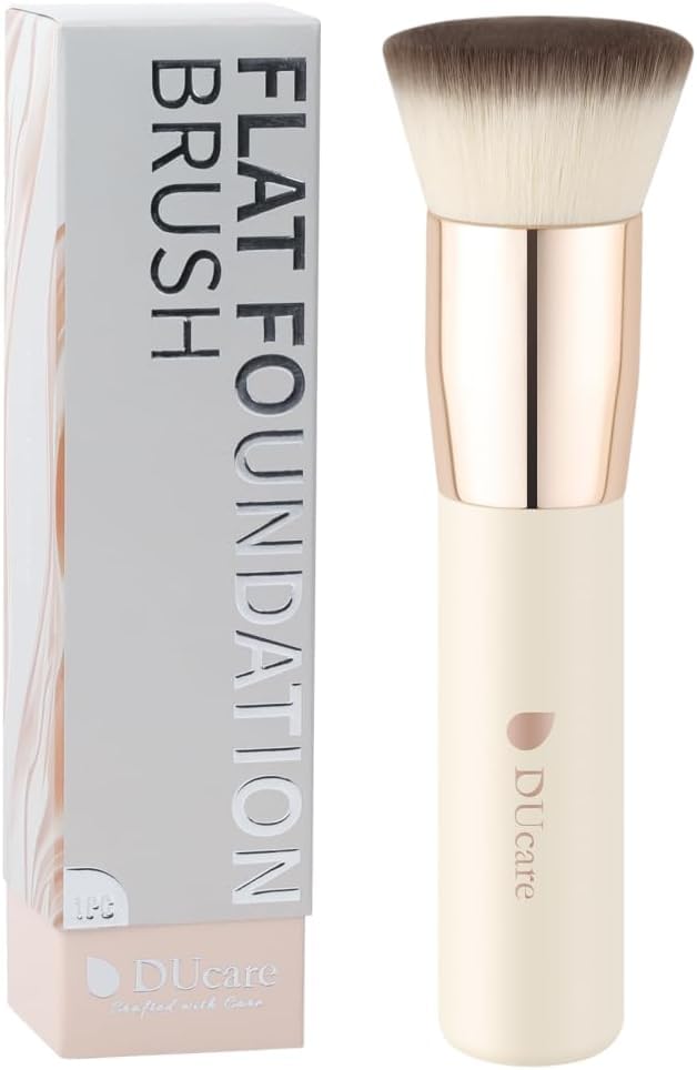 

Кисть для макияжа лица кабуки от DUcare Foundation, совместимая со всеми кистями, кисть, щетина высокой плотности, для тональных основ, многофункциональная кисть для лица, пушистая, чёрный