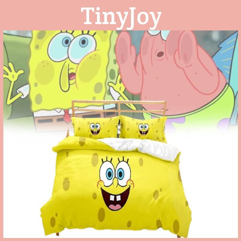 Spongebob Squarepants Bedding Set With Polyester Fabric For Kid And Teens Sleep Decor