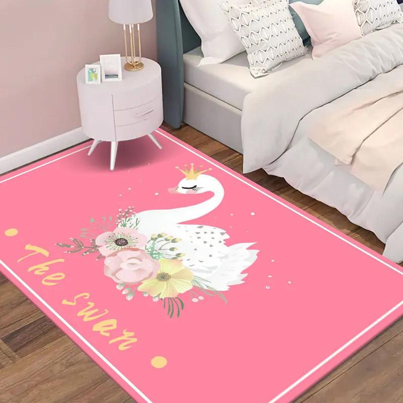 3D Cartoon Floor Mat Bedroom Bedside Carpet Living Room Mat Cute Household Carpet Children's Crawling Mat Door Mats Personalized Indoor Rugs