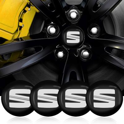 4 Piezas 56MM Llantas de Rueda de Coche Tapas Centrales Buje Emblema Pegatina Accesorios para Coche para Cupra Leon 5f Ibiza 6l 6j Leon 1p Cojín Altea Xl Decoración León