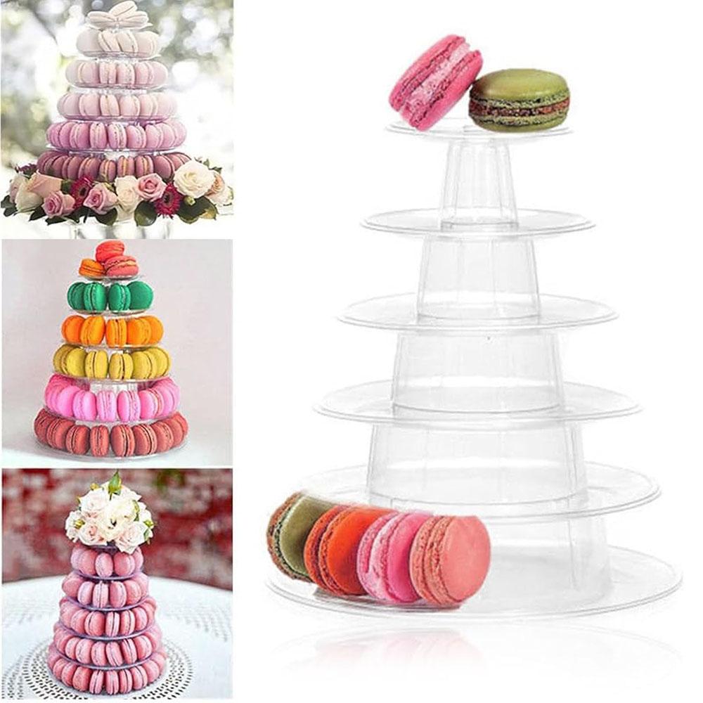 4/6/10 Tiers Round Macaron Tower Stand Desserts Display Rack Cupcake Tree Stands Tray For Wedding Birthday Cake Decorating Tools