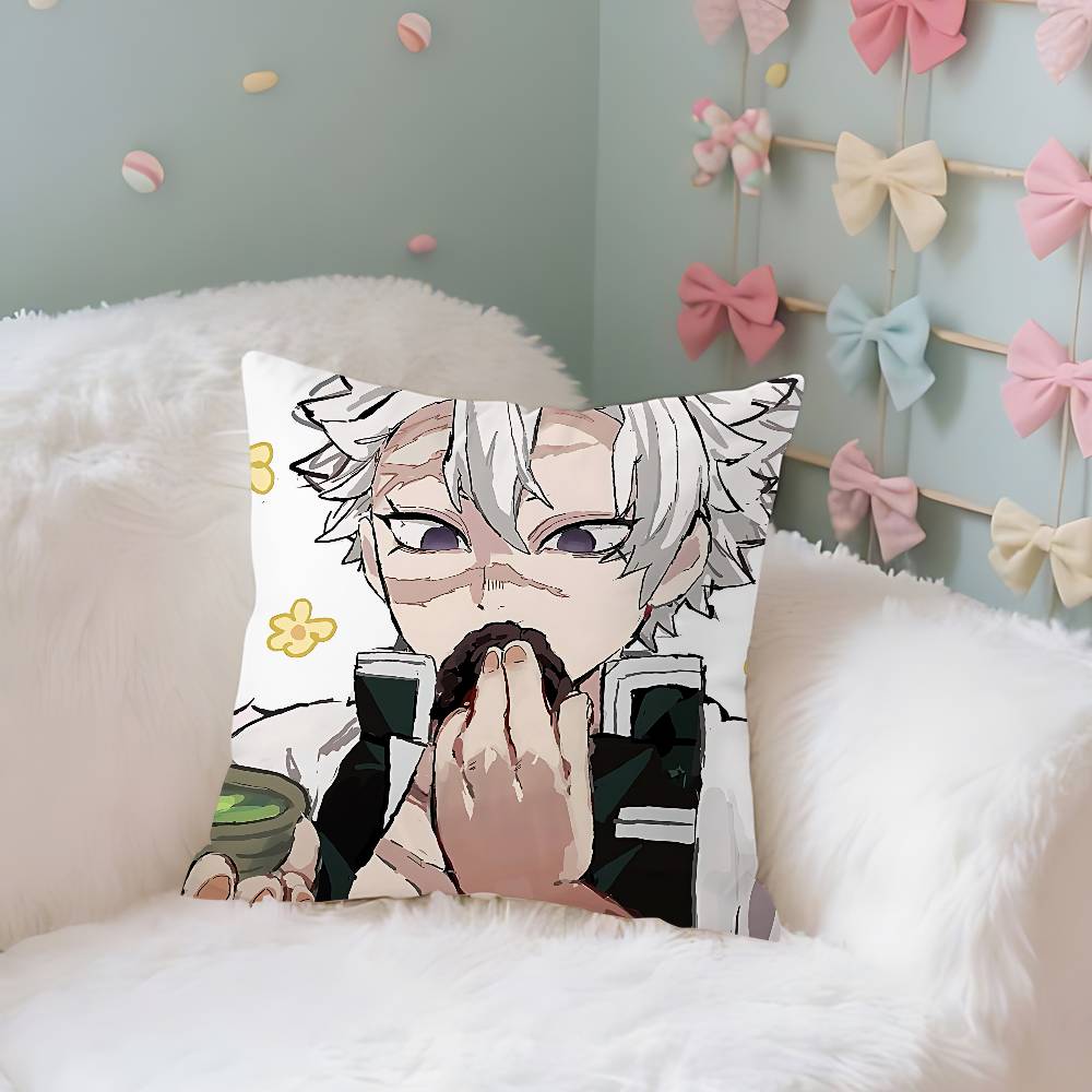 Cute SShinazugawa SanemiS Case Plush Fabric Soft Pillowcase Double Sided Print Cushion Cover Household Gifts