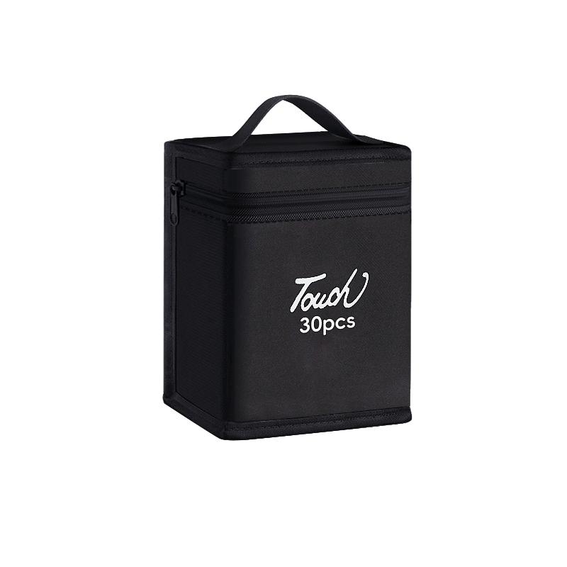 12-168Pcs Markers Pen Black Storage Bag Massive Large Capacity Zipper Folding Art Markers Zipper Canvas Pencil Bag