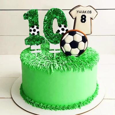 Soccer Party Cake Candle Green Glitter 0-9 Number Football Cake Topper Kids Sport Theme Birthday Decoration Cake Decorating Tool