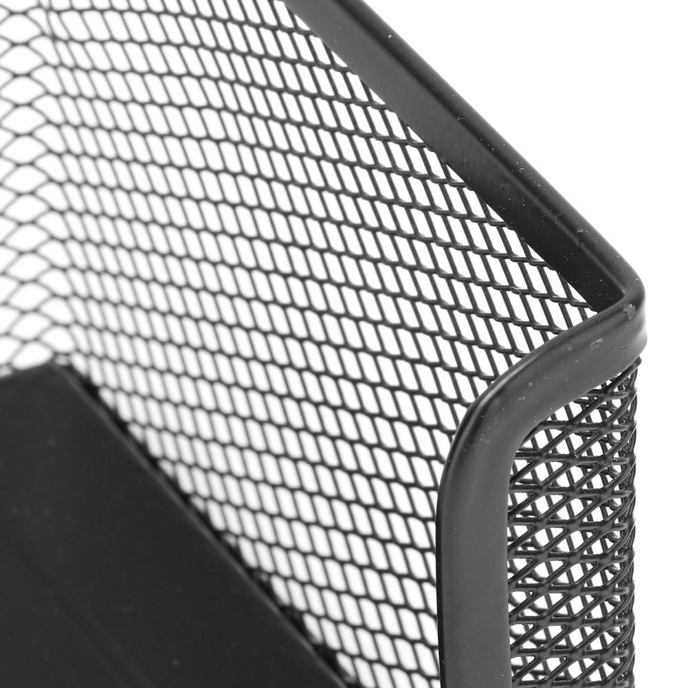 Office Business Metal Mesh Sticky Note Box Desk Shelf Card Holder Case Stand Organizer