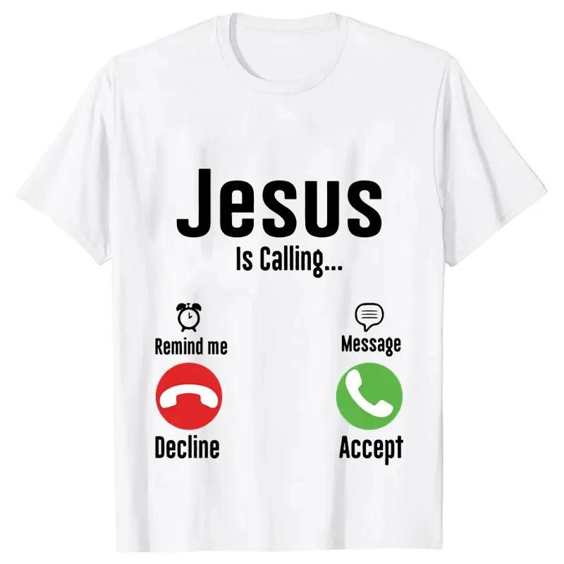 Print T-shirts Women Men T Shirt Christ Casual Short Sleeve O Neck Tees Harajuku Funny Tops Oversized Black Clothes