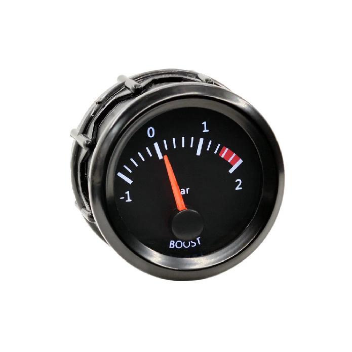52mm Stepper Motor White LED Backlight Auto Car Boost Gauge -1~2 Bar Turbo Clock Meter Instrument