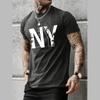 New Summer Men's Fashion T-shirt Personality Ny Printed Men's T-shirt Top