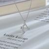 Silver Color Eros Bow and Arrow Zircon Necklaces for Women Cupid Love Arrow Pendant Clavicle Chain  Party Jewelry