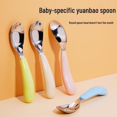 Dětská krmící lžička z nerezové oceli 316L - Tréninková lžička pro děti a lžička na doplňkovou stravu