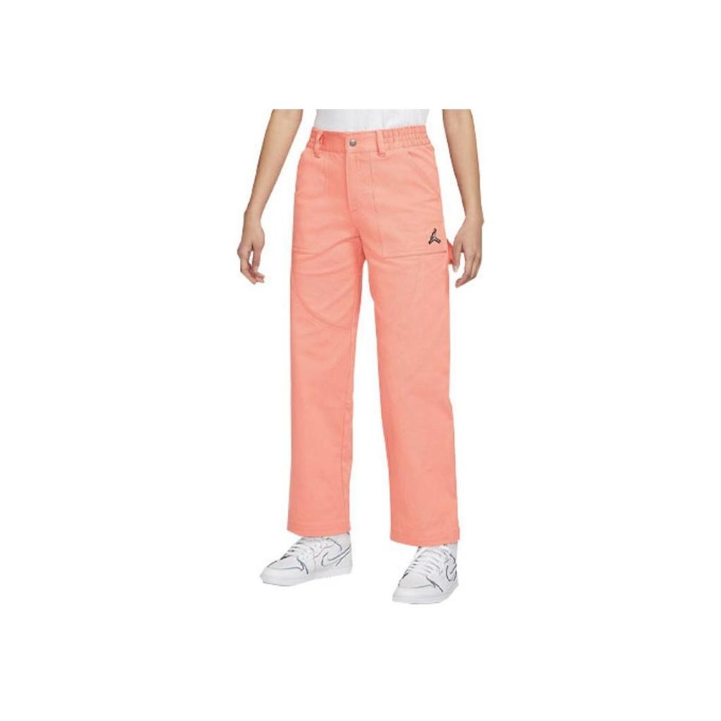 Jordan Solid Logo Micro Label Casual Straight Leg Pants Women bottoms Light-Red Brown DM5035-824