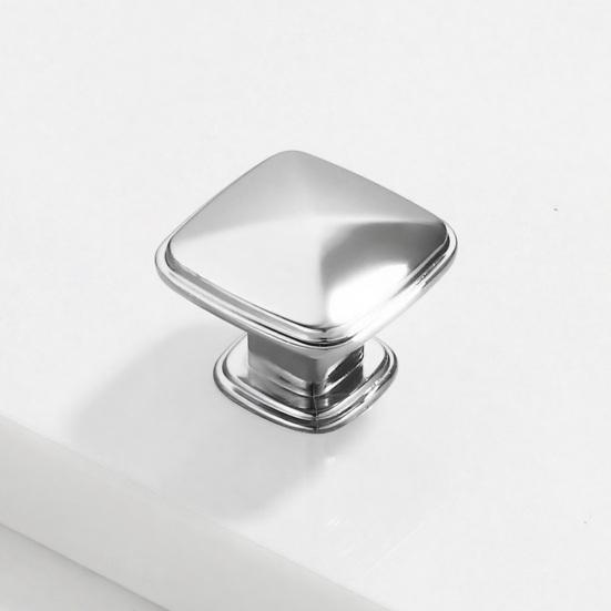Door Knobs Polished Chrome Finish Zinc Alloy Interior Door Handle Decorative Non-Latching Drawers Cabinets Handle