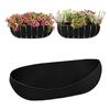 3PCS Planter Basket Liner Felt Fabric Window Box Liner Replacement for Hanging Plant Flower Garden Fence Black