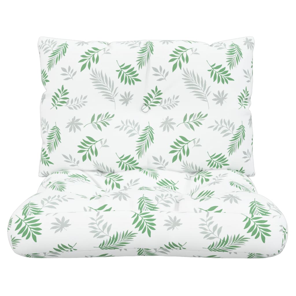 Pallet Cushions 2 pcs Leaf Pattern Oxford Fabric