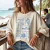 Seashell Comfort Colours Shirt Beach Stamp T-Shirt for Women Coastal Summer Printed Tees Aesthetic Beachwear Gifts Ocean Lovers Tshirt
