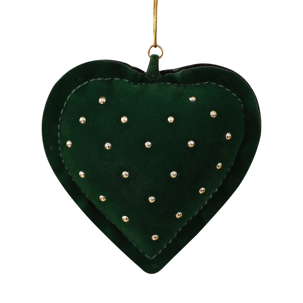 Julpaketstillbehör Med Hjärtformade Tygdekorationer För Julen