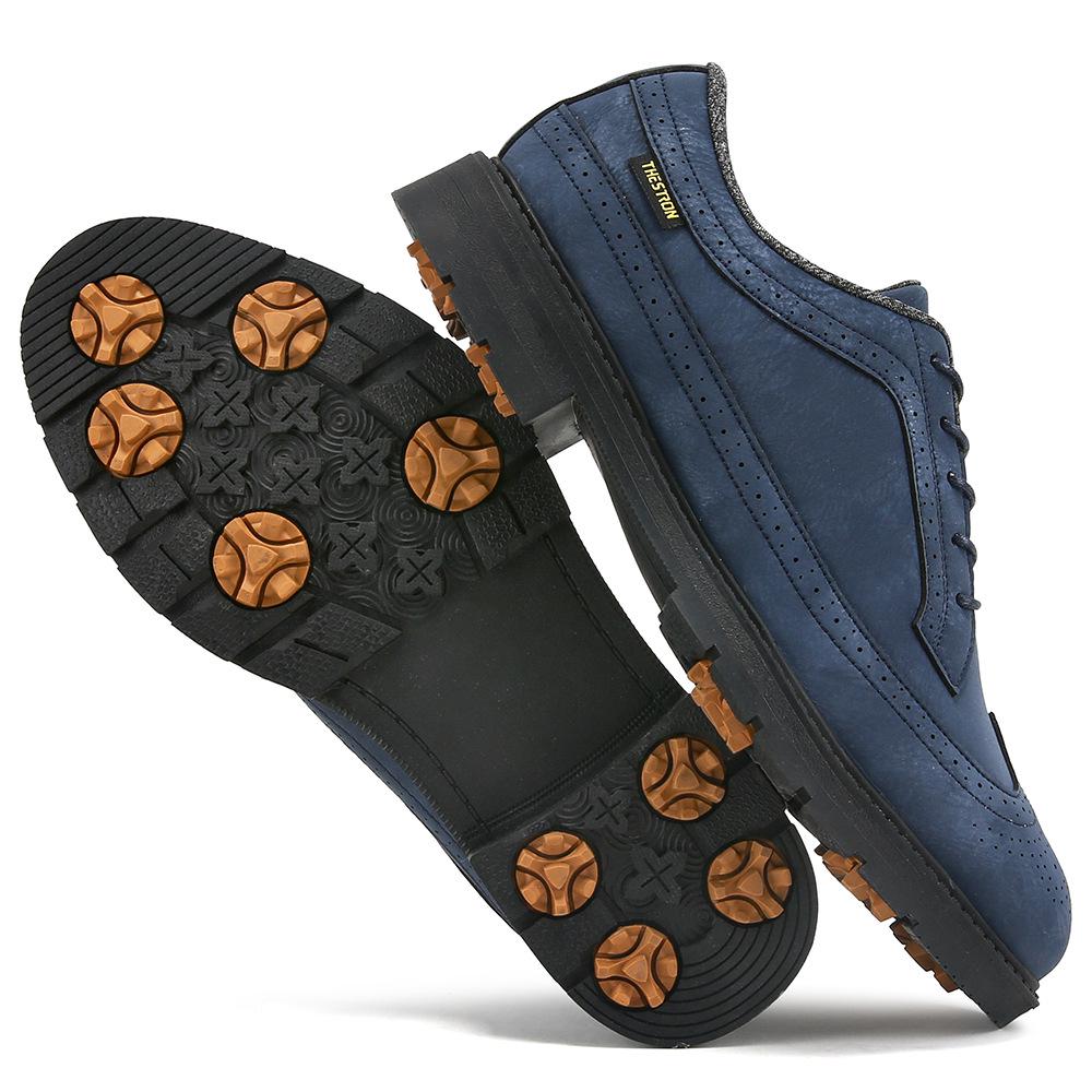 Men's Large Non-slip Spiked Golf Shoes, Size 39-49, Black/White Comfortable Training Footwear