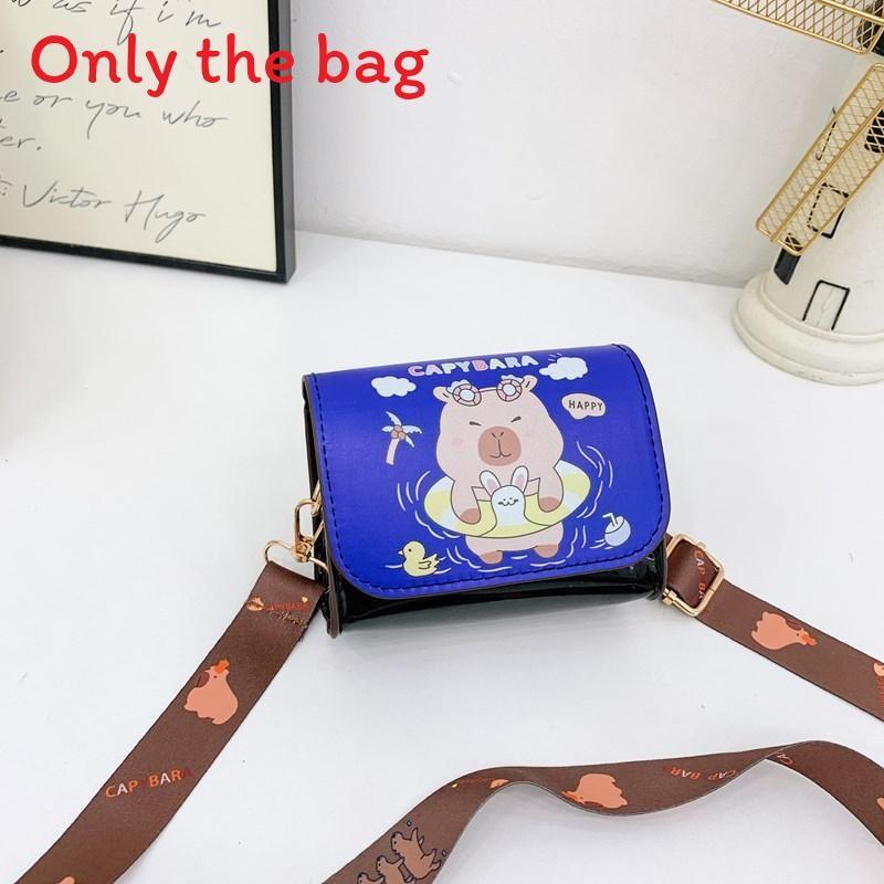 Capybara Cartoon Pu Coin Wallet Crossbody Bag With Cute Design For Kids School And Travel Use