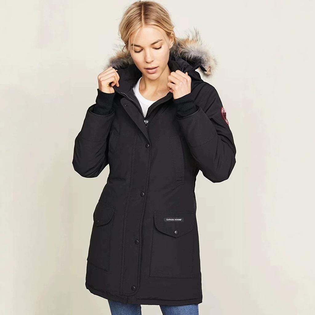 Big Goose Macmillan Winter Hooded Fur Collar Medium and Long Down Jacket Women's Parker Coat Warm Jacket