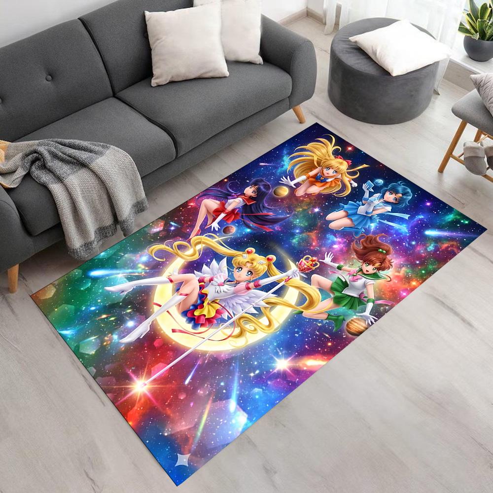 Sailor Moon Magic Carpet Perfect for Game Room Decorate Room Balcony Playrooms Antislip Carpet Decorate Offices Best for Christmas