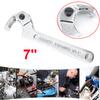 Chrome Steel 7" Adjustable Wrench Tool C Type Hook Spanner Square Head 3/4" - 2