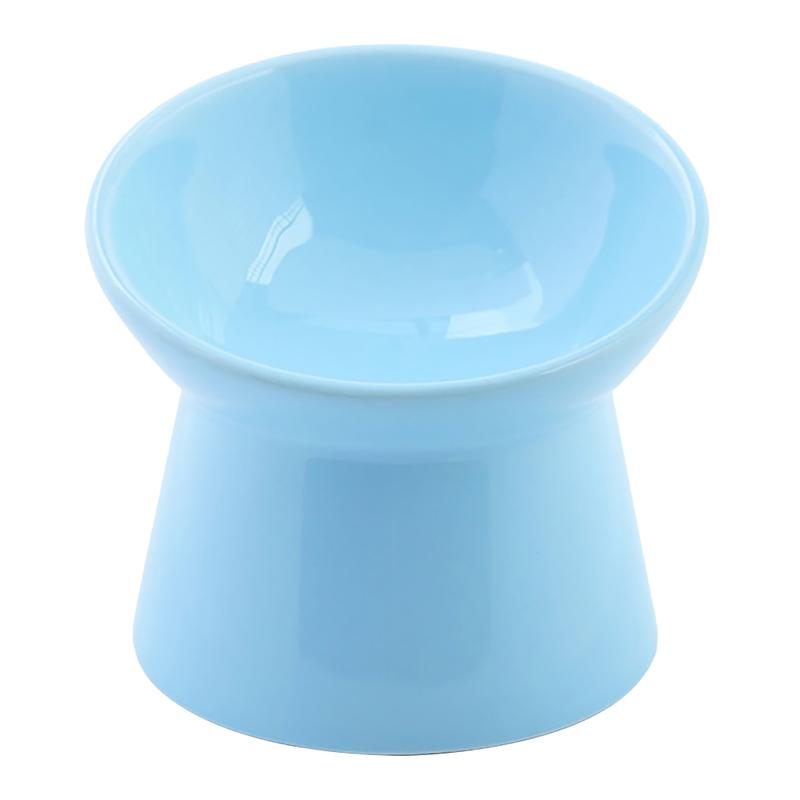 

Dog Bowl Sézatal Cable Collar Protection Ceramic Bowl for Cat Cat Bowl Water Bowl for Cat Coche Accessories for Dogs Cats Cat | Dog Food (Blue)