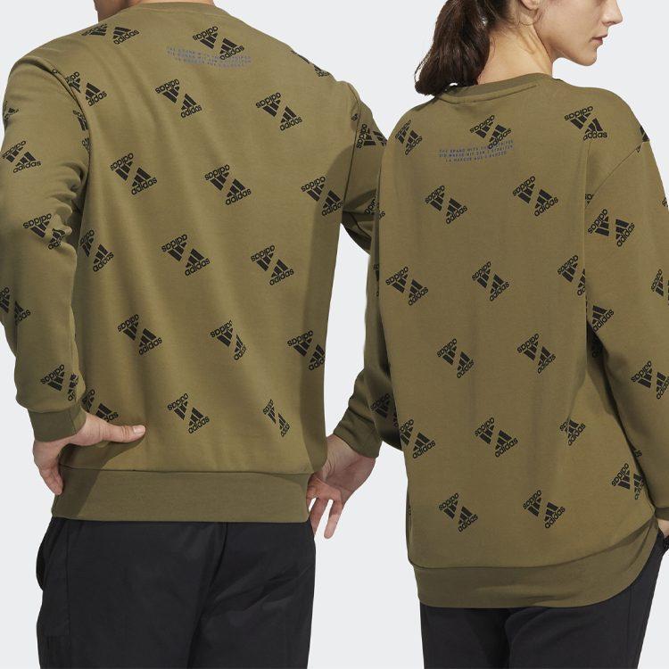 adidas Sweatshirts Unisex Green Crew Neck Moderate Regular HE7448