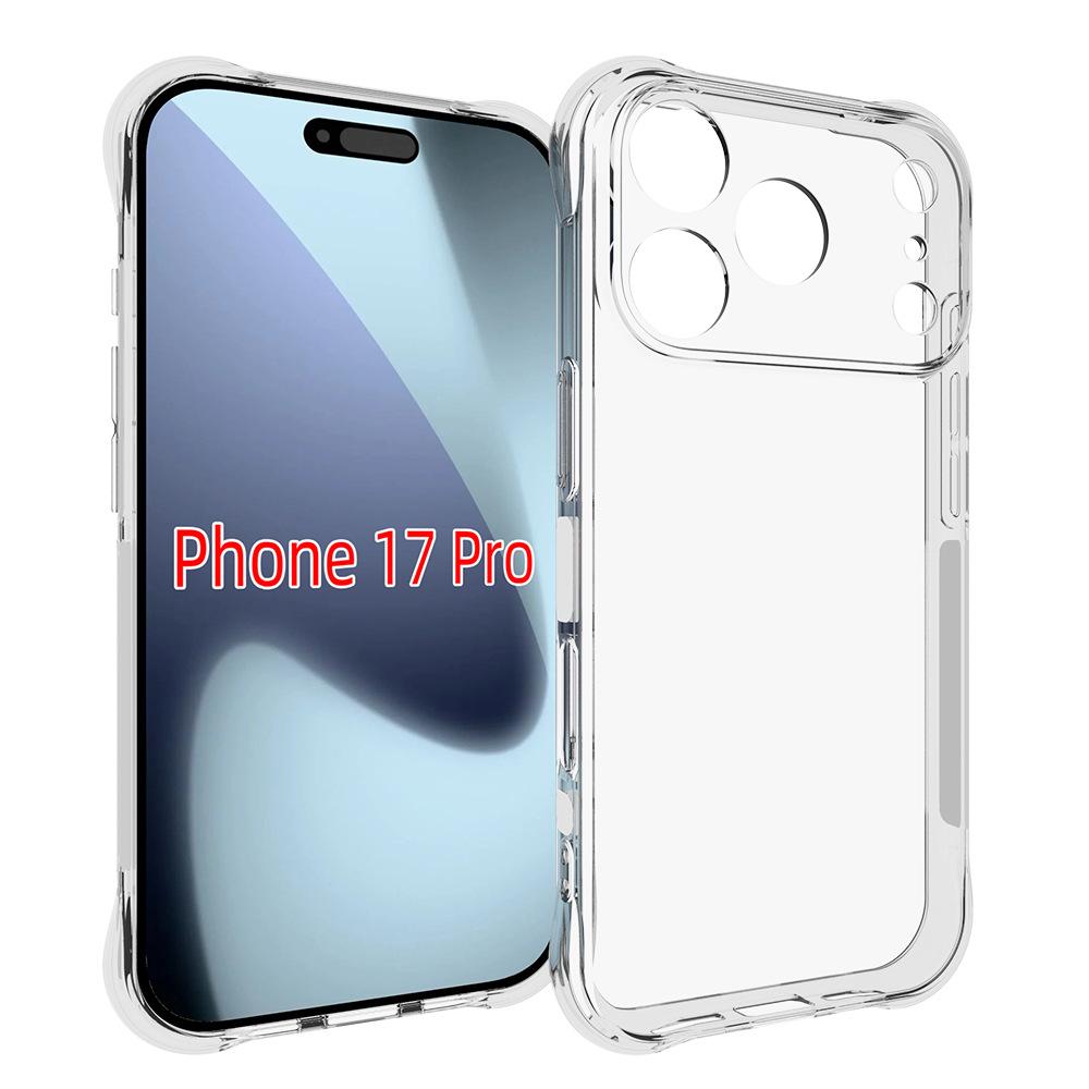 For iPhone 17 Pro TPU Case WANLONFENG WL2 Series 2.0mm Phone Cover with 2Pcs Tempered Glass Films