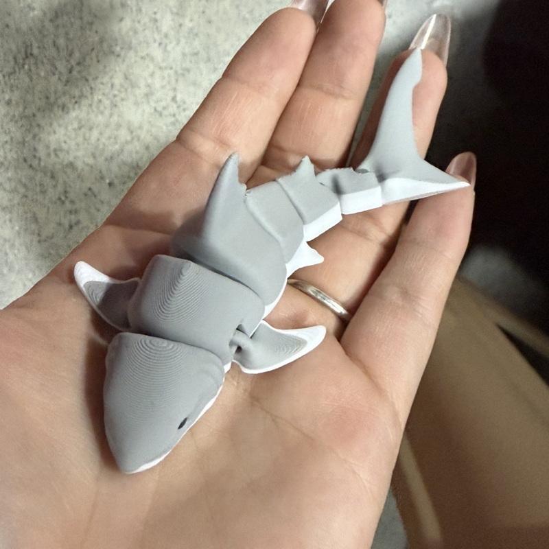 

3D-печатная маленькая гибкая игрушка-симулятор акулы, косатки для суставов животных, украшение для дома, идеальный подарок для друзей, семьи A1