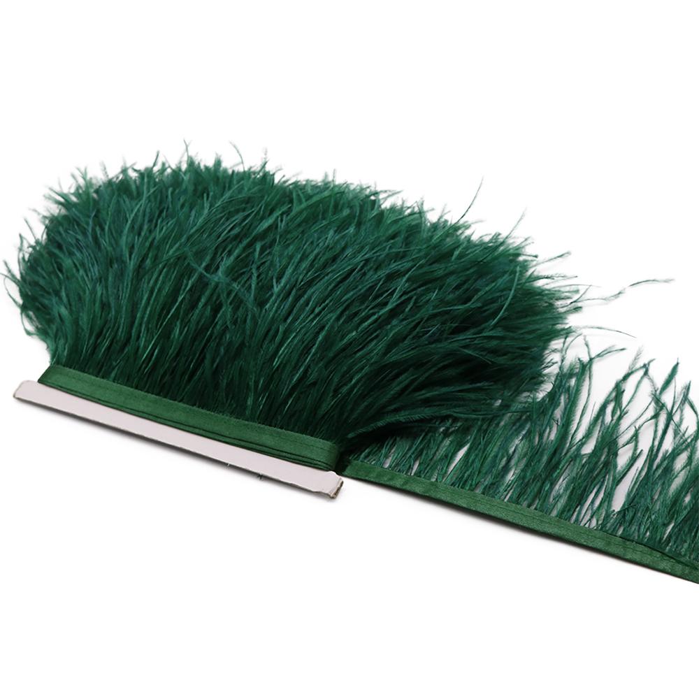 Feder1M Natürliche Flauschige Straußenfederborte Weiß Schwarz Straußenfeder für DIY Bastelband Brautkleid Nähen Kleidung Dekoration 8-10cm