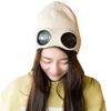 Men Women Couple Fashion Autumn And Winter Fleece Knit Warm Wool with Googles Ski Cap Hat