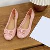 Women's Summer Low-Heel Bow Sandals - Casual Flat Bottom Fashion Shoes