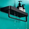 Bathroom Shelf Black Bathroom Shampoo Shower Storage Rack Kitchen Holder Kitchen Organizer Aluminum Kitchen Storage Holder