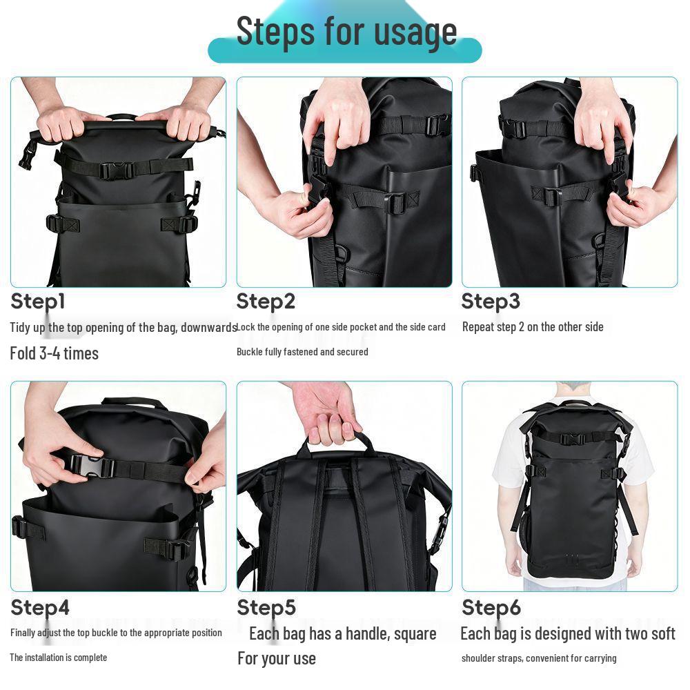 Waterproof Backpack for Outdoor Rafting, Trekking, and Diving - Large Capacity Mountaineering Bag