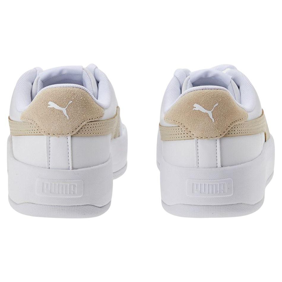 Puma Lily Platform Low Top Sneakers Women Sneakers White Yellow 384617-08