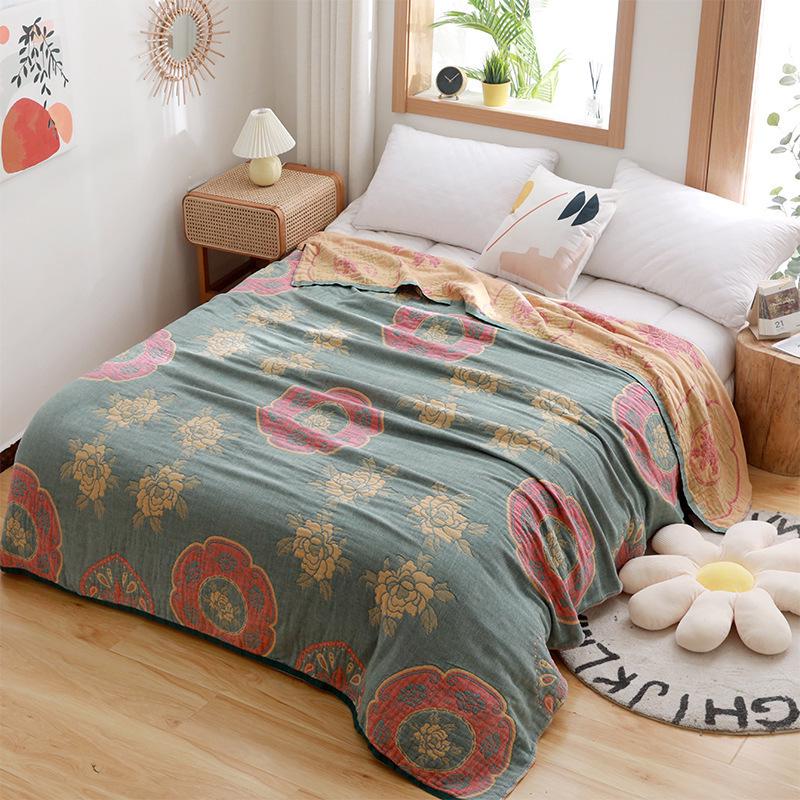 

Чистое хлопковое марлевое одеяло - Взрослое одеяло для кондиционера и летнее одеяло для сна 150x200cm