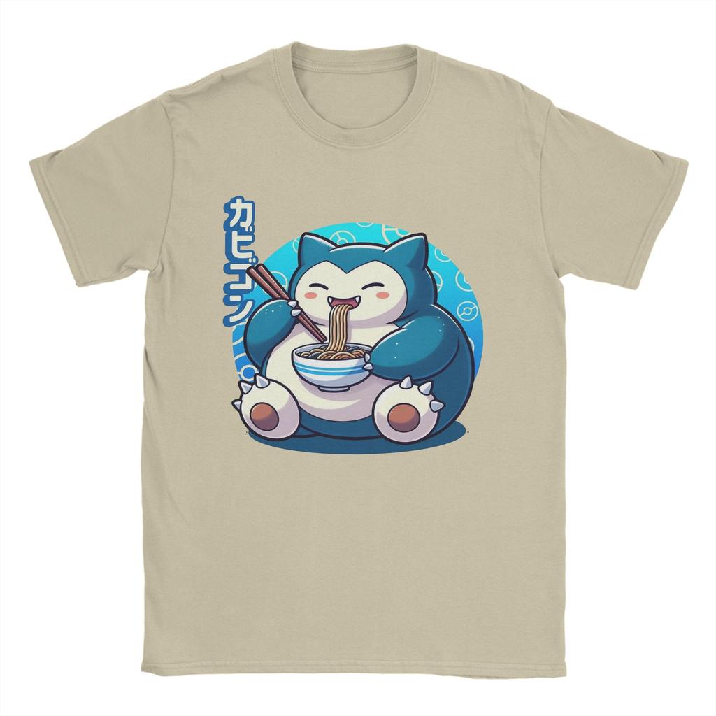 T-Shirt Cute Normal Creature Eating RaP-Pokemon Fashion Cotton Tees Short Sleeve T Shirt Round Collar Tops Gift Idea Unisex