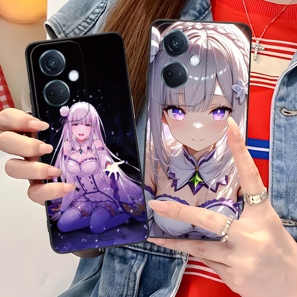 ReZero Emilia Waifu Matte TPU Mobile Phone Case for OPPO Find X9 X8 X7 X6 X5 X3 X2 Plus s Pro Ultra Lite Colorful Printing Cover