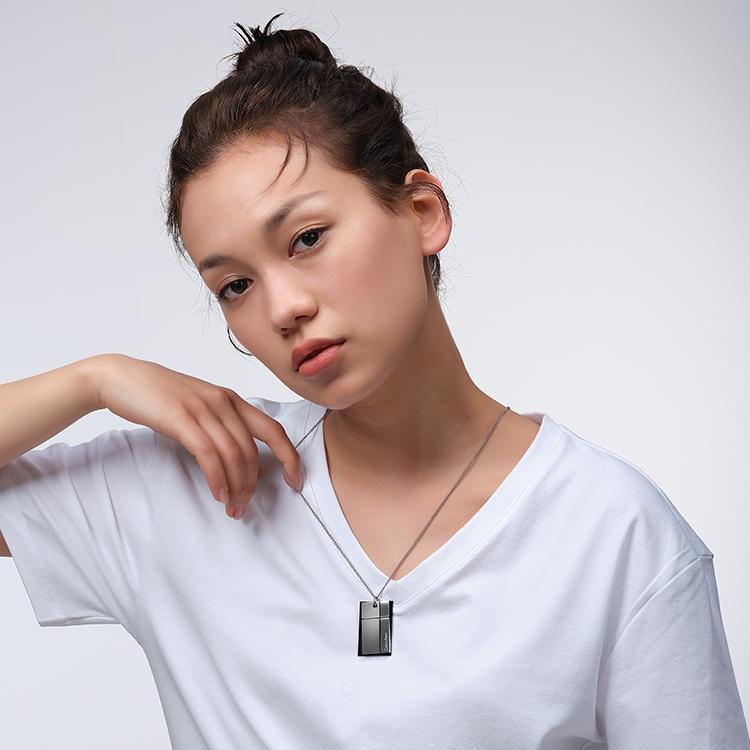 Calvin Klein Deconstructed Series Modern Two-Tone Pendant Necklace Unisex Necklace KJ3PMP290100