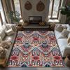 Geometric Pattern Area Rug Non-Slip Floor Mat Washable Modern Living Room Carpet Home Decor Bohemian Style Entryway Rug Indoor O