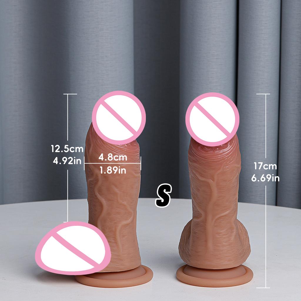 Realistic Flesh Skin Soft Thick Big Dildo Double Silicone Small Penis Woman Man Anal Sex Toy Suction Cup Dick Masturbators Cock