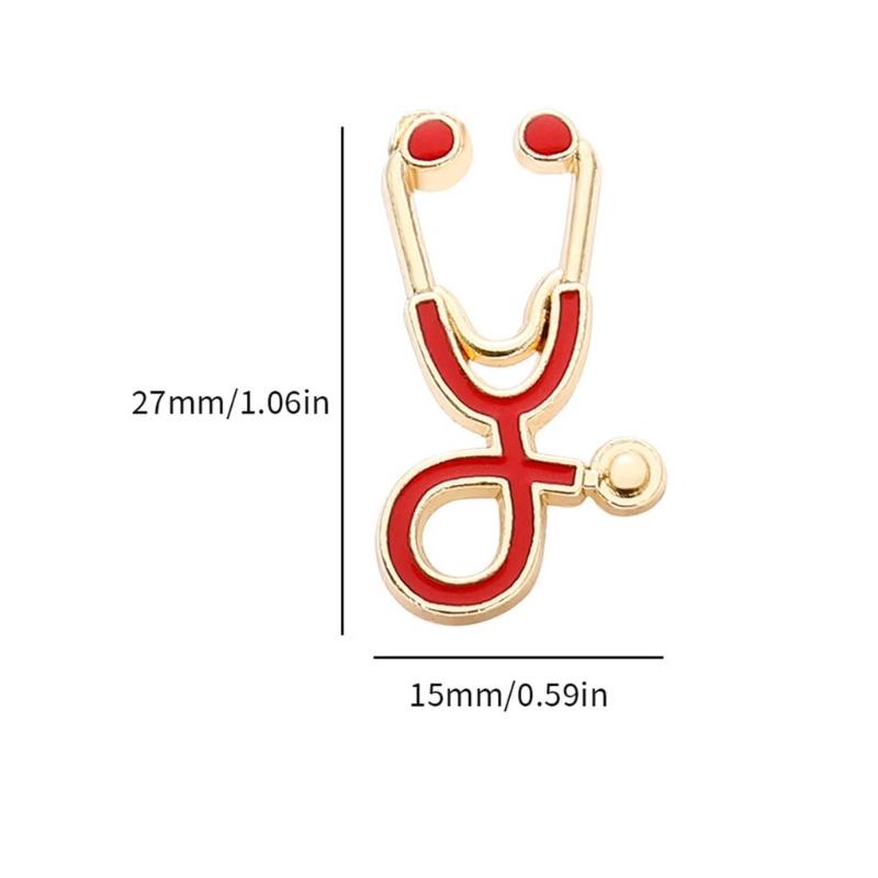 Spilla Mini Stetoscopio Spilla per Vestiti Revers Medici Infermiera Studente Laurea