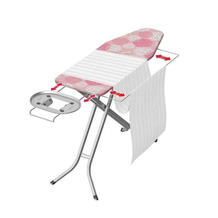 Vileda Perfect 2 In 1 Plus, Planche À Repasser Full-size, Fer À Repasser À Sec Ou À Vapeur, Vert, Gris, Motif, Vert