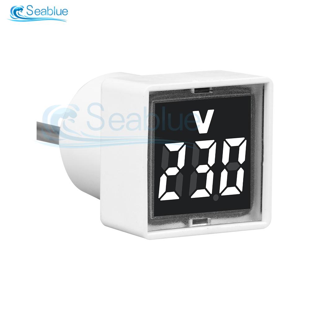 AC LED Digital Voltmeter 50-500V Voltage Meter Volt Instrument Tool Detector 110V 220V DIY Red Green Blue Yellow