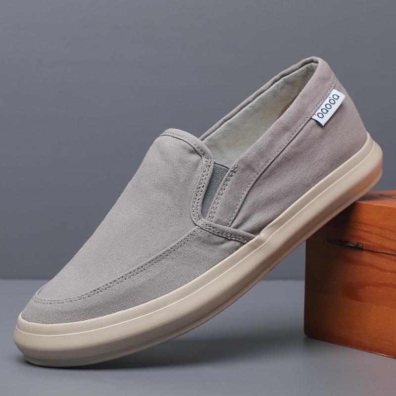 Fashion 2025 Men's Canvas Shoes Spring Summer Casual Low Top Slip On Korean Version Trend Lazy Driving Shoes BD23045