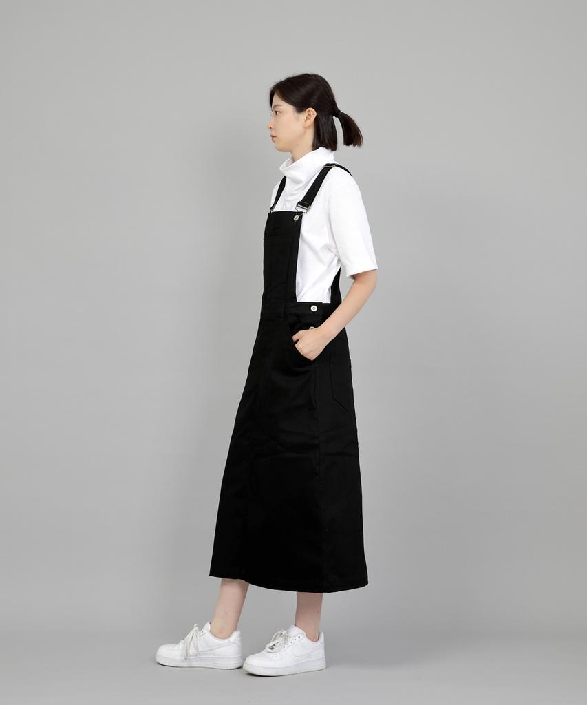 Seinteukeulu Wide Dome Overalls Skirt Wds-611 Black