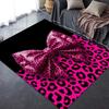 Nouveau Tapis Rose et Noir avec Nœud 2025 pour Salon Chambre Maison Décoration Canapé, Tapis de Sol Antidérapant pour Jouer les Enfants28