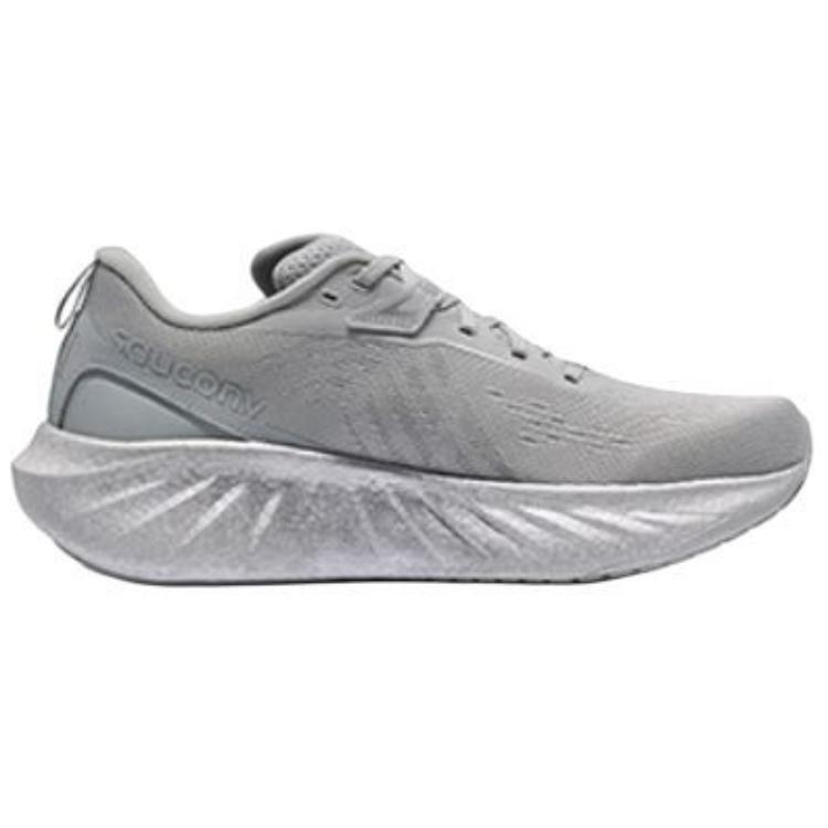 SAUCONY Triumph 22 Comfortable Holographic Silver Slip-Resistant Durable Breathable Low-Top Casual Running Shoes Unisex Sneaker Gray S20964-603