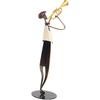 Trumpet Player Figurine Modern Abstract Handcrafted Metal Musician Sculpture for Living Room Tabletop Shelf Desk Office